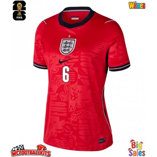England Marc Guehi #6 Replica Away Stadium Shirt for Women World Cup 2026 Short Sleeve